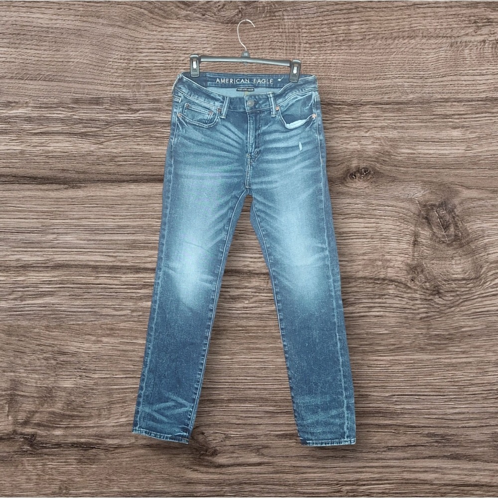 American Eagle Next Level Air Flex Slim Straight Jeans Men's 30 X 32 Distressed